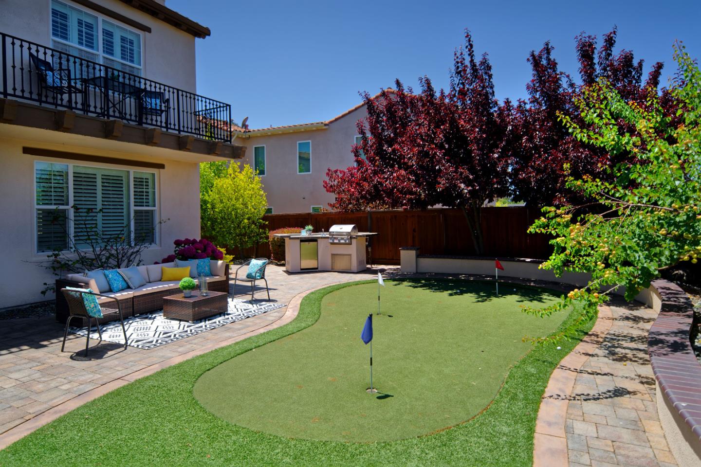 7160 Eagle Ridge Drive Gilroy, CA 95020 - Photo 50 of 80 a swimming pool with outdoor seating and yard