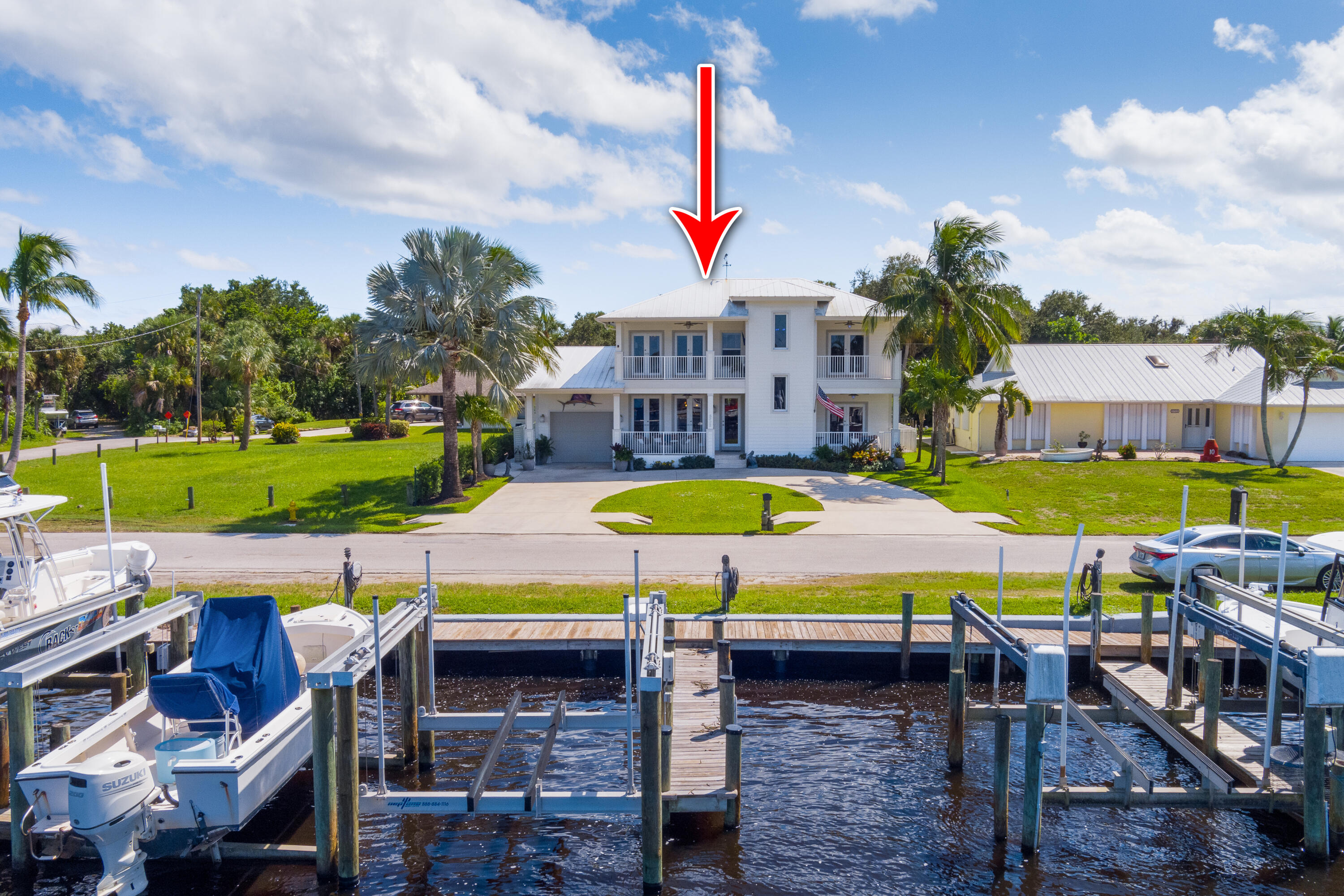 5722 Southeast Nassau Terrace Stuart, FL 34997 - Photo 4 of 51 View from dock back to house