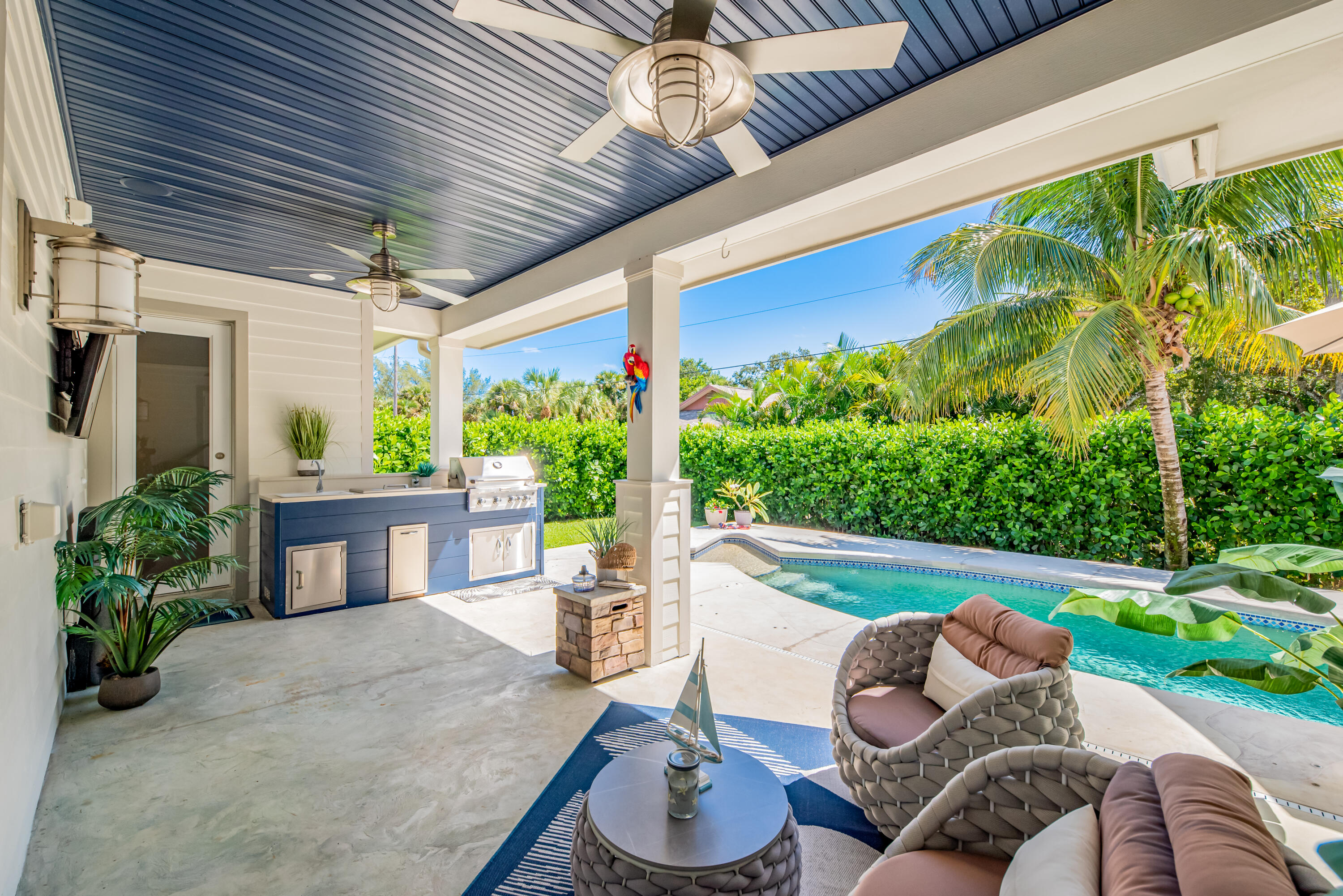 5722 Southeast Nassau Terrace Stuart, FL 34997 - Photo 47 of 51 Covered Patio and Summer Kitchen