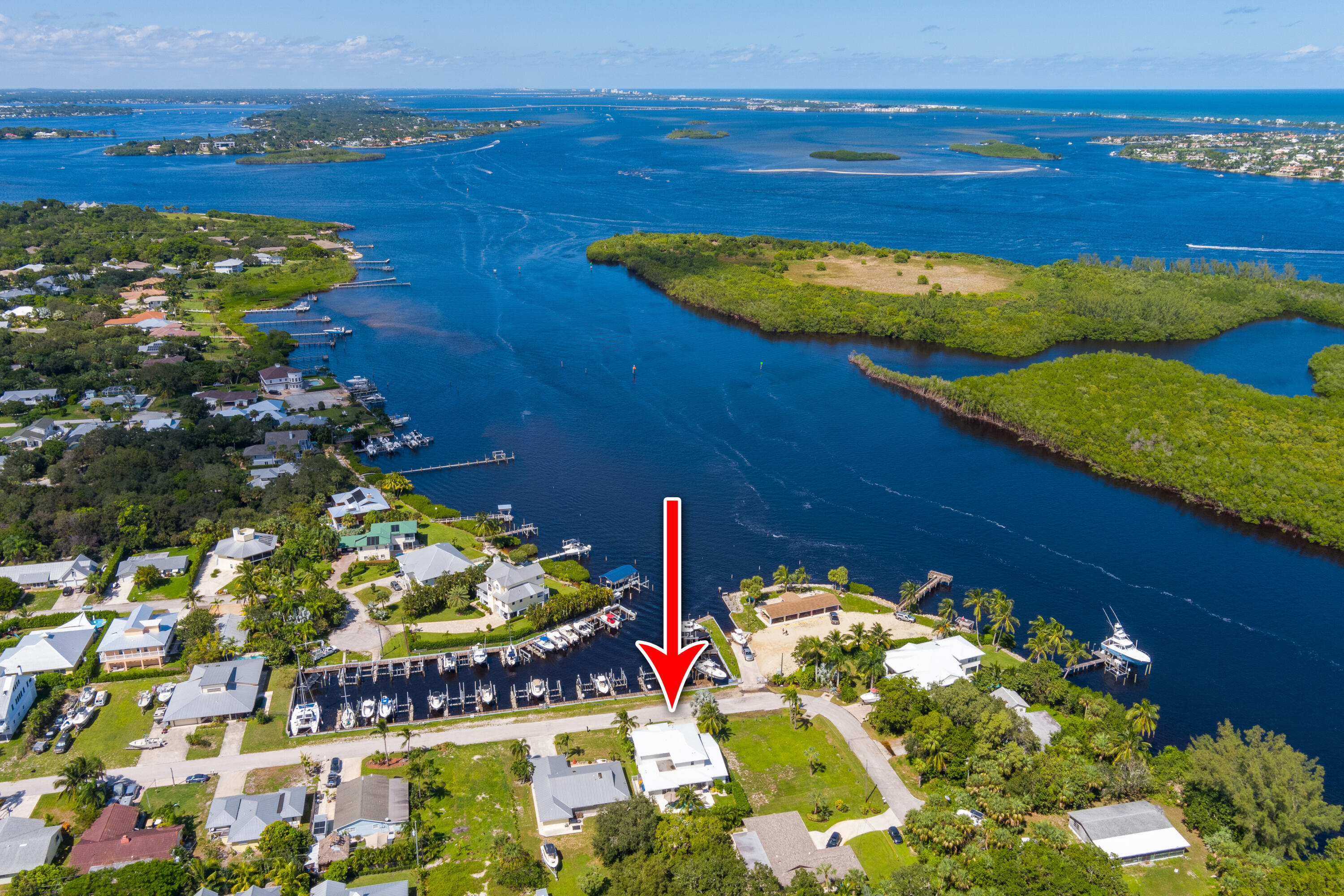 5722 Southeast Nassau Terrace Stuart, FL 34997 - Photo 6 of 51 House and view north toward Jensen Beach