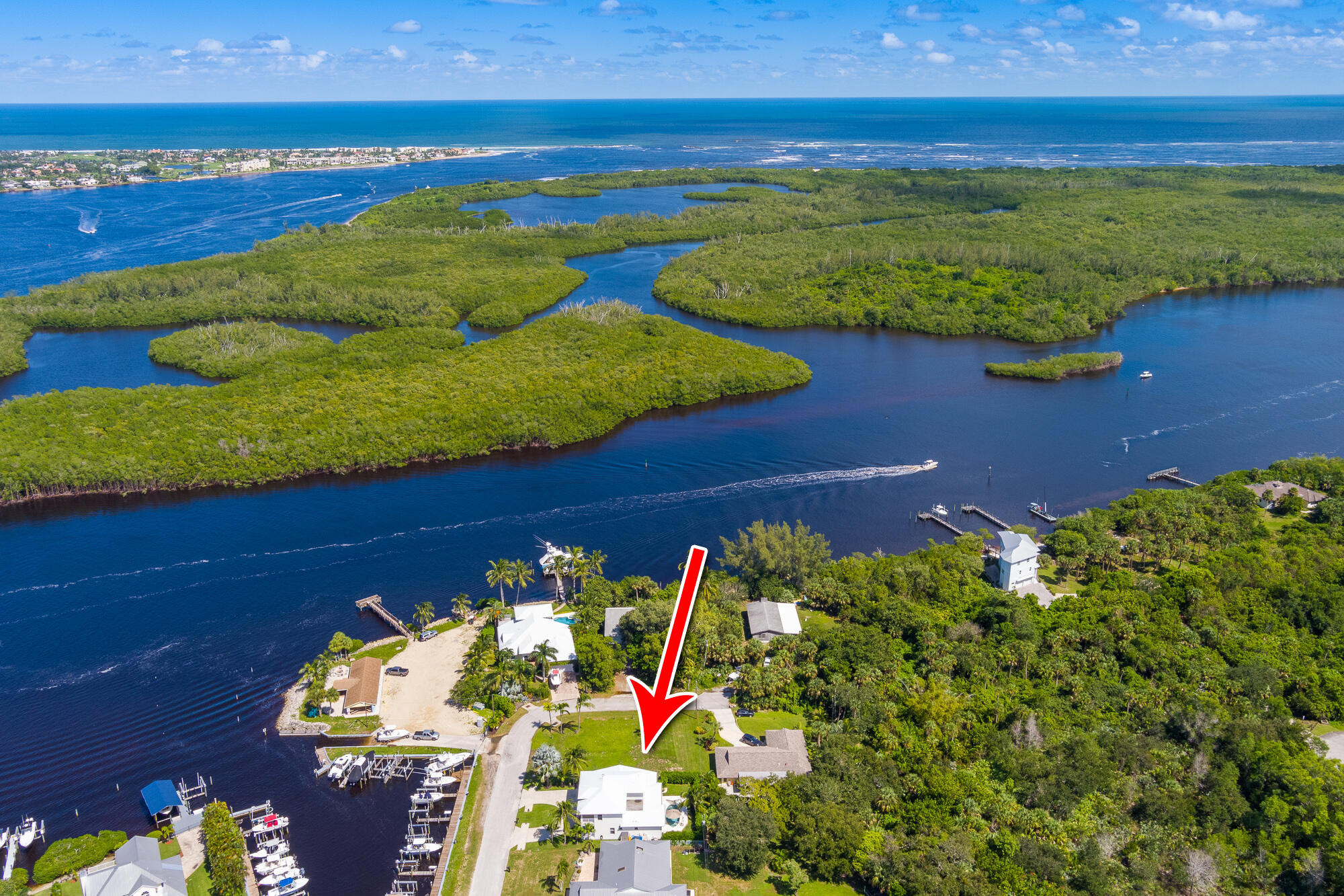 5722 Southeast Nassau Terrace Stuart, FL 34997 - Photo 7 of 51 View of house and St Lucie Inlet