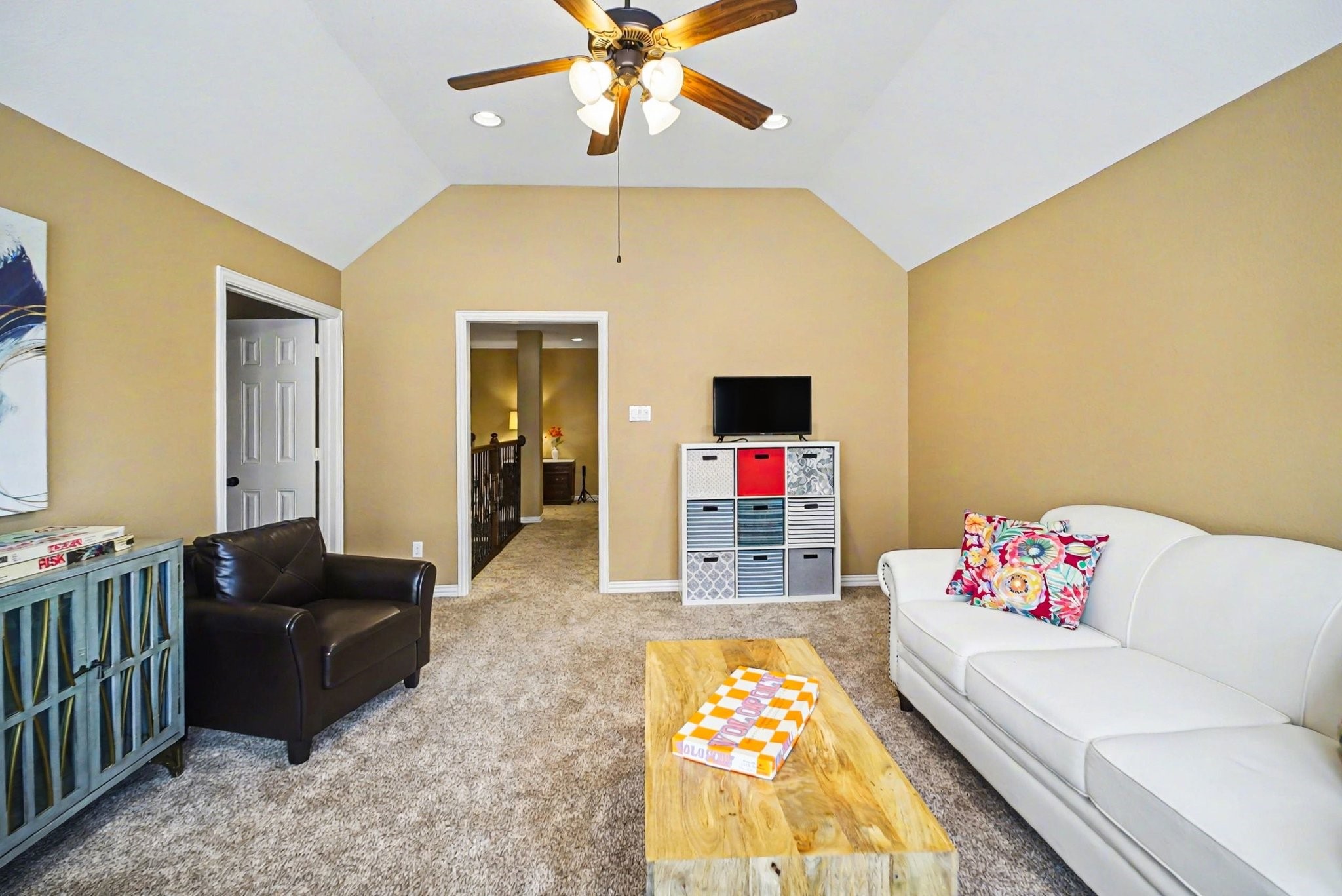 8210 Thunder Ridge Way Missouri City, TX 77459 - Photo 29 of 42 Another view of the upstairs Den/ Playroom. The door to the left leads the the Media room.