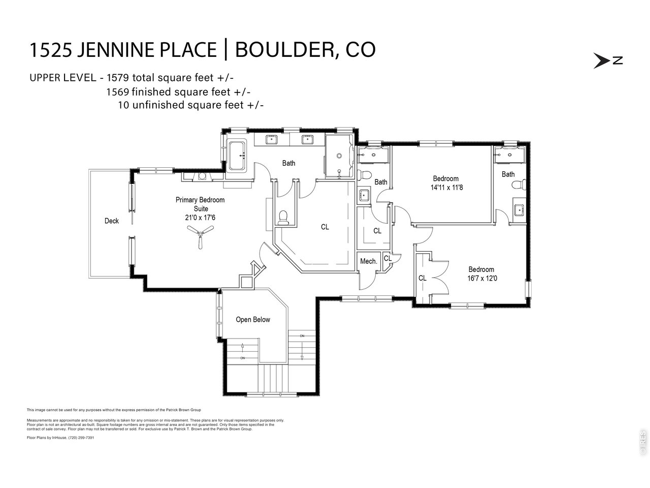 1525 Jennine Place Boulder, CO 80304 - Photo 49 of 50 Upper level floor plans