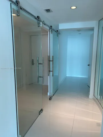 an empty room with a closet
