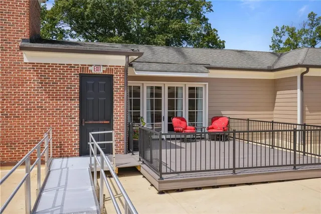 a view of outdoor space and deck