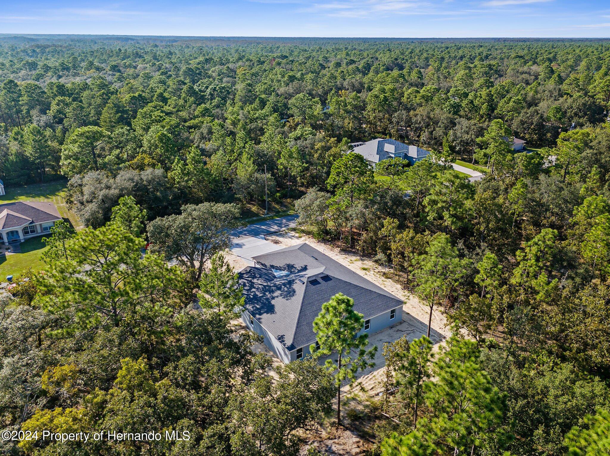 15214 Mt Sparrow Road Brooksville, FL 34614 - Photo 19 of 36 an aerial view of a house with a yard