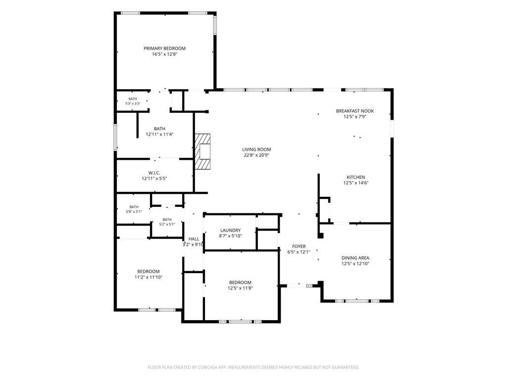 18964 Old Bundick Road Bryan, TX 77808 - Photo 32 of 32 Floor plan with approximate room sizes.