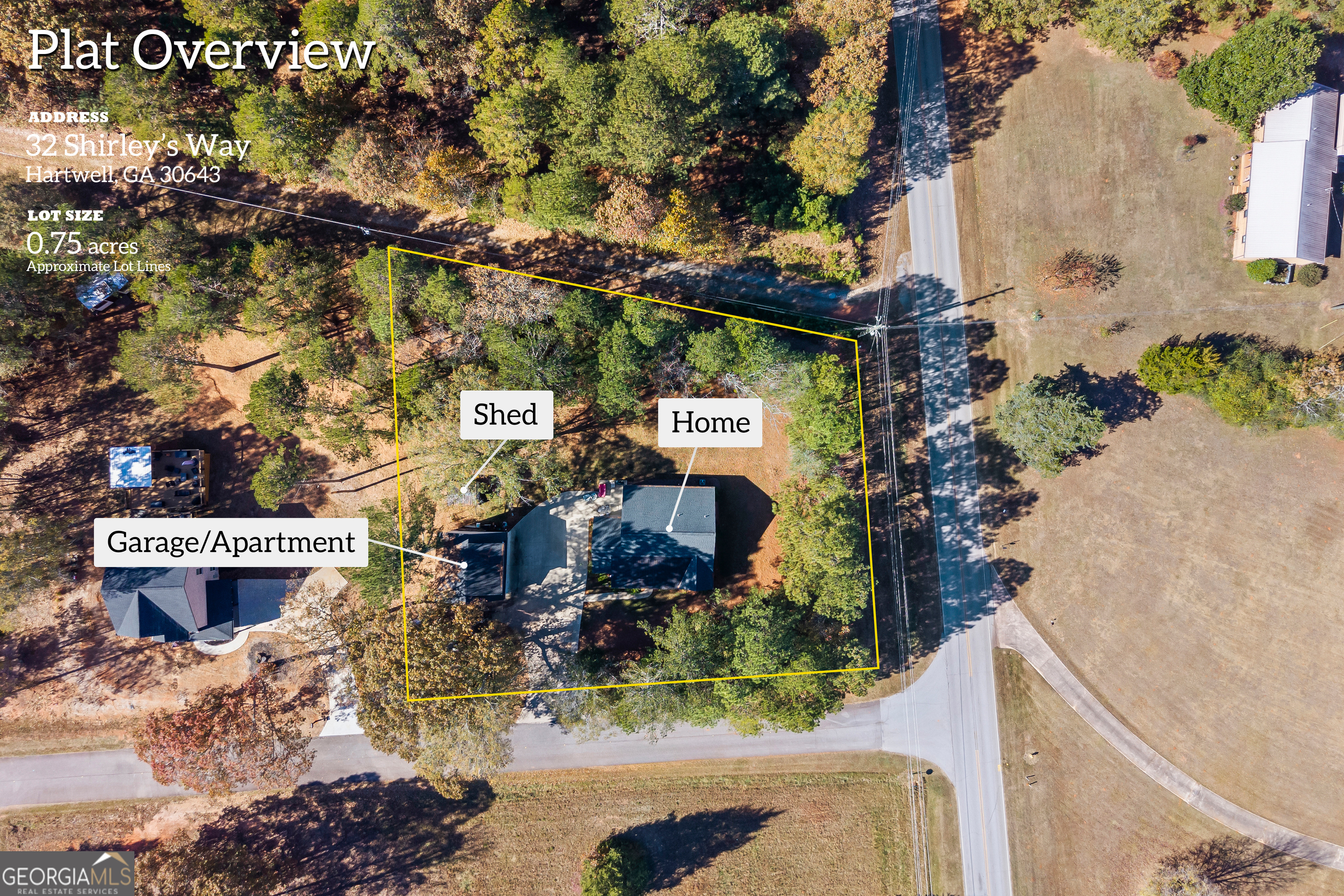 32 Shirleys Way Hartwell, GA 30643 - Photo 3 of 42 an aerial view of residential houses with outdoor space