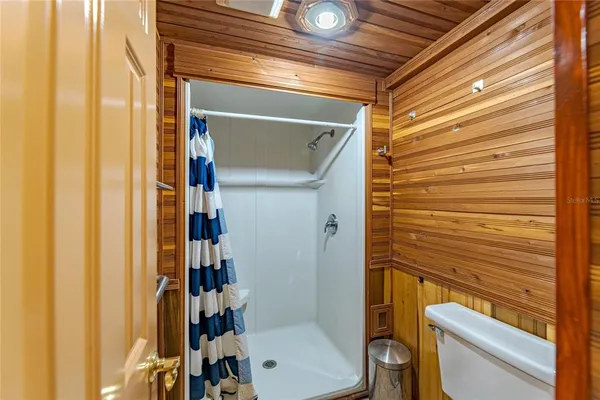 a view of outdoor space with deck and wooden floor