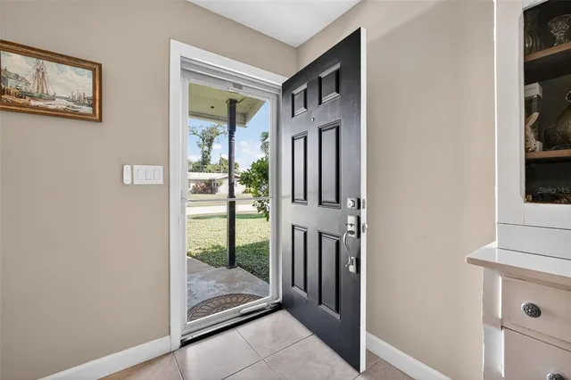 a view of front door