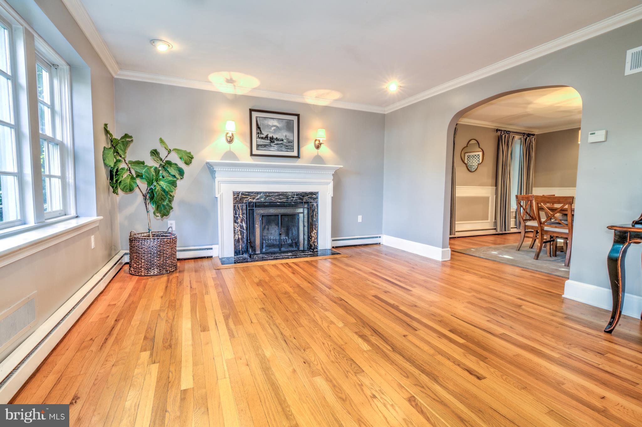 Wood Burning Fireplace in Living Room