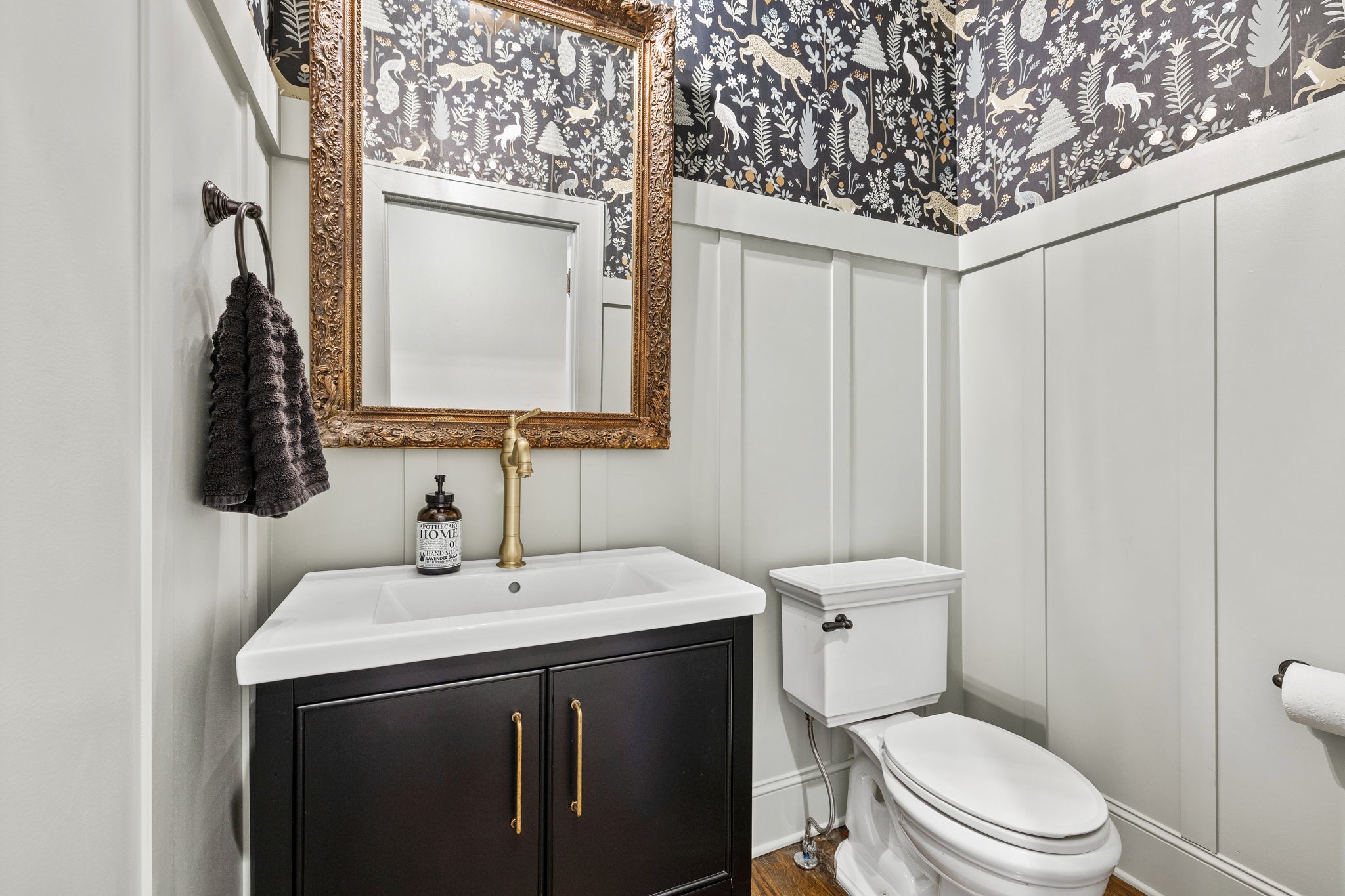1412 Ordway Place Nashville, TN 37206 - Photo 46 of 70 a bathroom with a sink vanity mirror and toilet