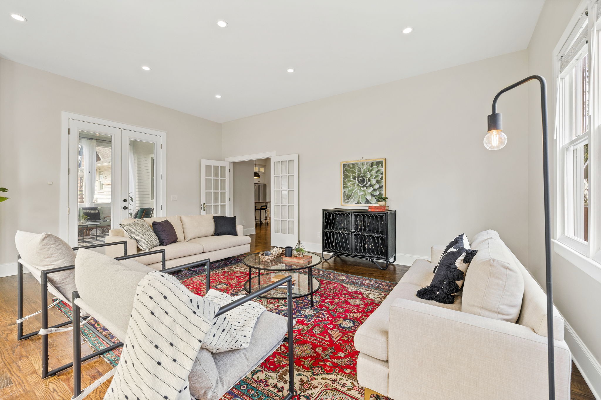 1412 Ordway Place Nashville, TN 37206 - Photo 48 of 70 a living room with fireplace furniture and a flat screen tv