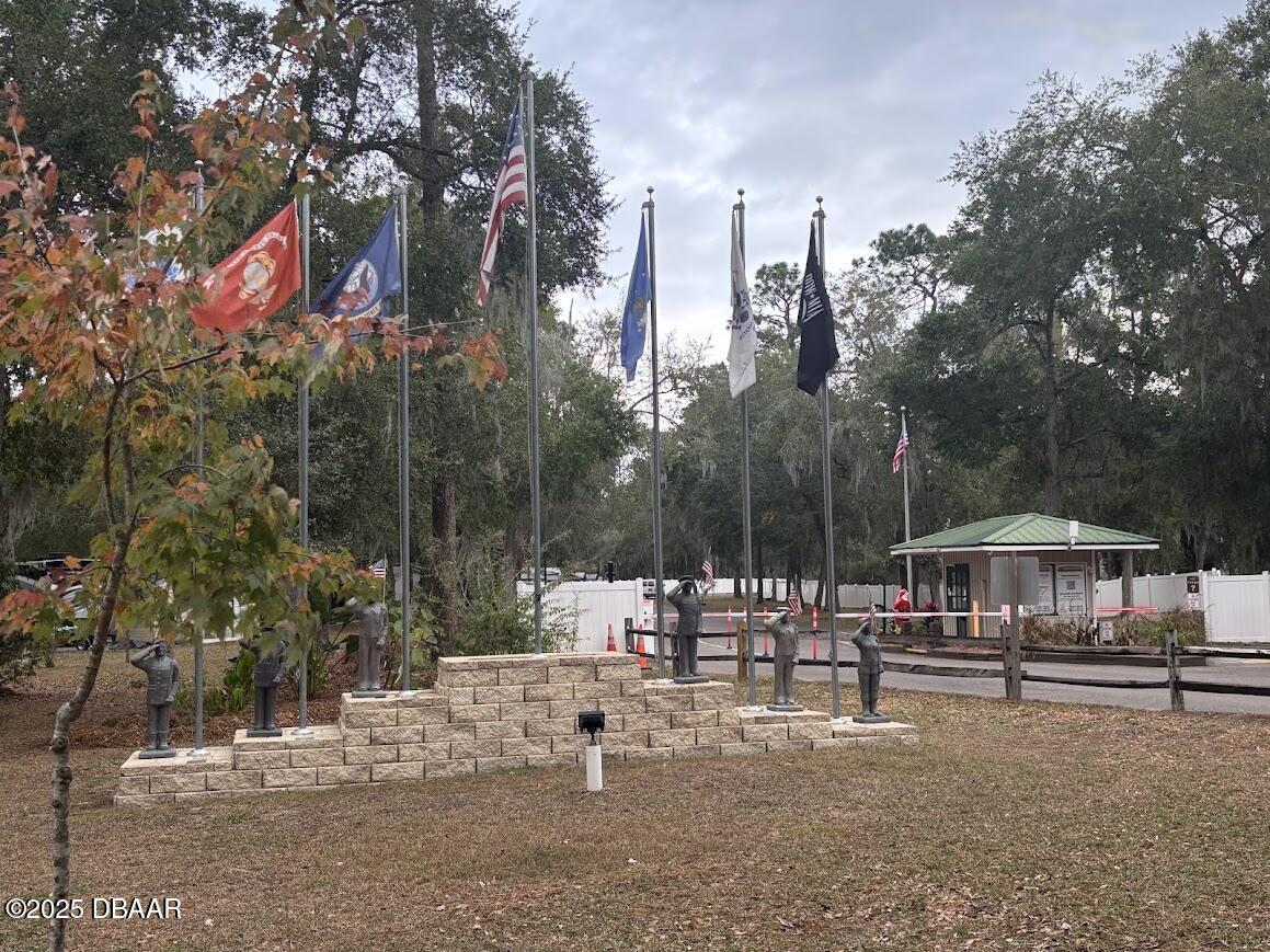25145 Northeast 140th Loop Salt Springs, FL 32134 - Photo 17 of 48 a row of lawn chairs under an umbrella