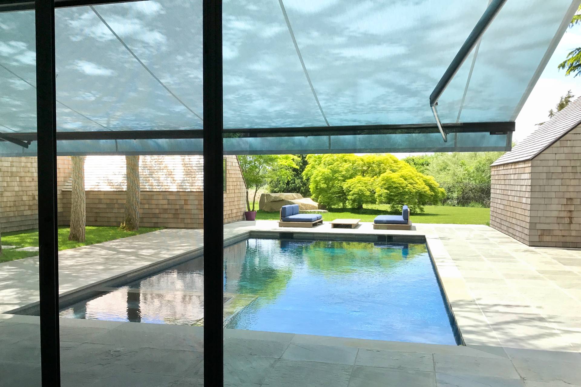 635 Lumber Lane Bridgehampton, NY 11932 - Photo 10 of 27 a view of swimming pool from a window