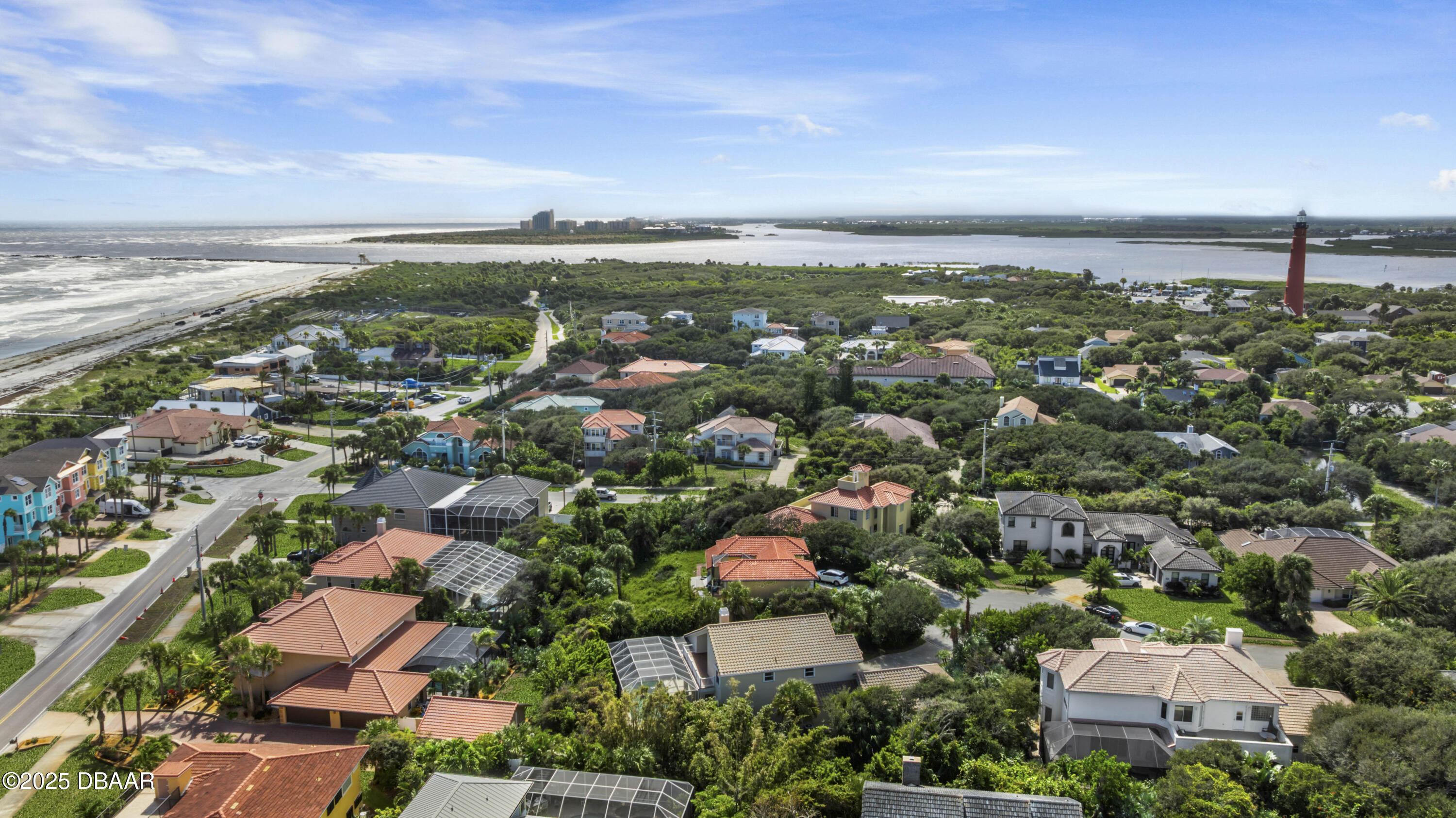 38 South Turn Circle Ponce Inlet, FL 32127 - Photo 47 of 49 an aerial view of residential houses with outdoor space and street view