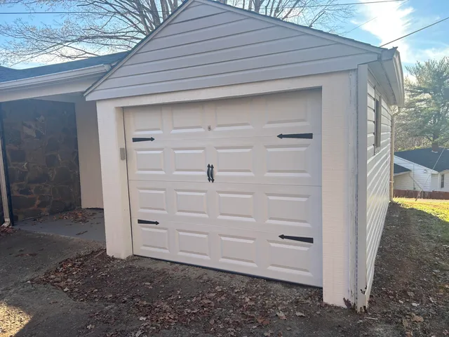 a backyard of a house