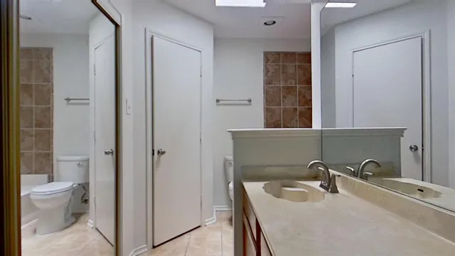 a bathroom with a sink and a toilet