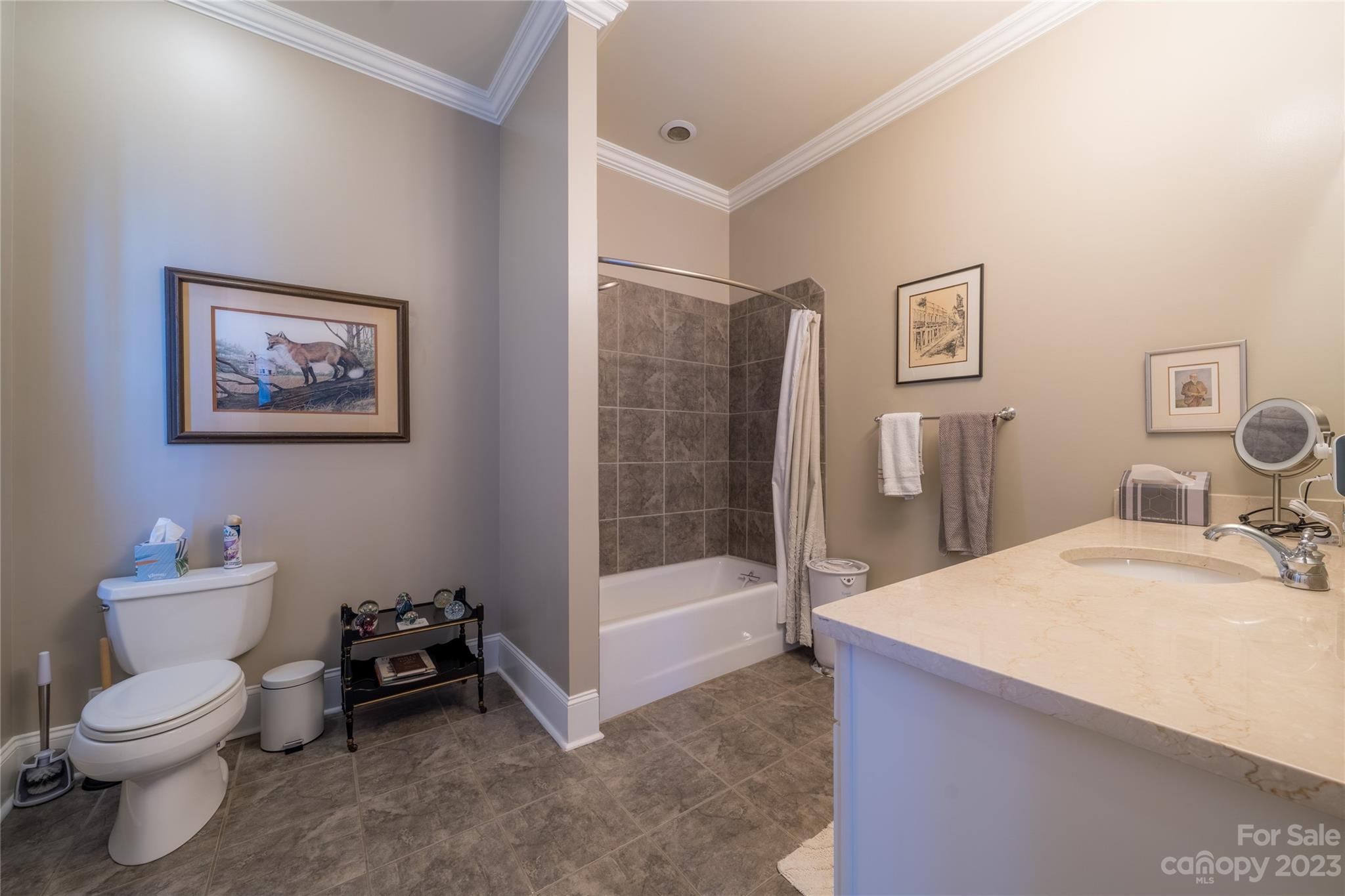 626 Queens Road, Unit 303 Charlotte, NC 28207 - Photo 36 of 41 a bathroom with a sink a toilet and shower