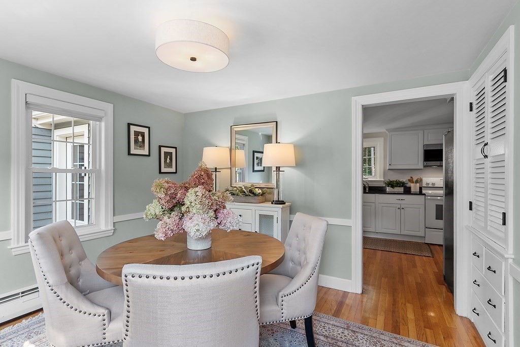 21 Oneida Road Acton, MA 01720 - Photo 11 of 39 a dining room with furniture and wooden floor