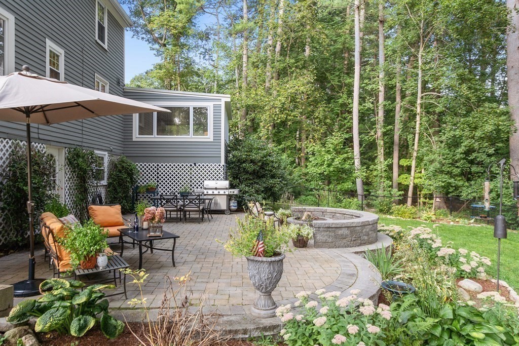 21 Oneida Road Acton, MA 01720 - Photo 34 of 39 a view of a chair and table in backyard of the house
