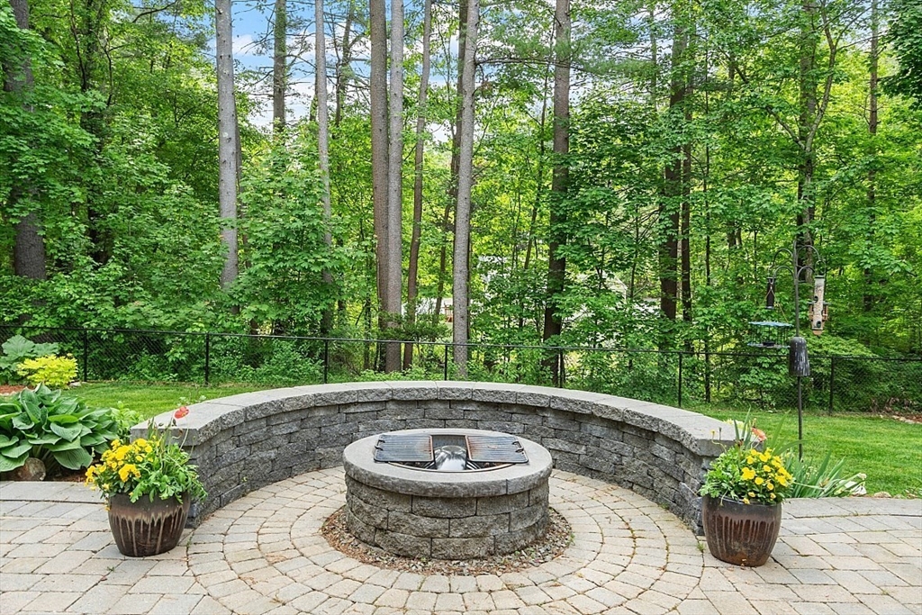 21 Oneida Road Acton, MA 01720 - Photo 35 of 39 a view of a backyard with plants and a garden