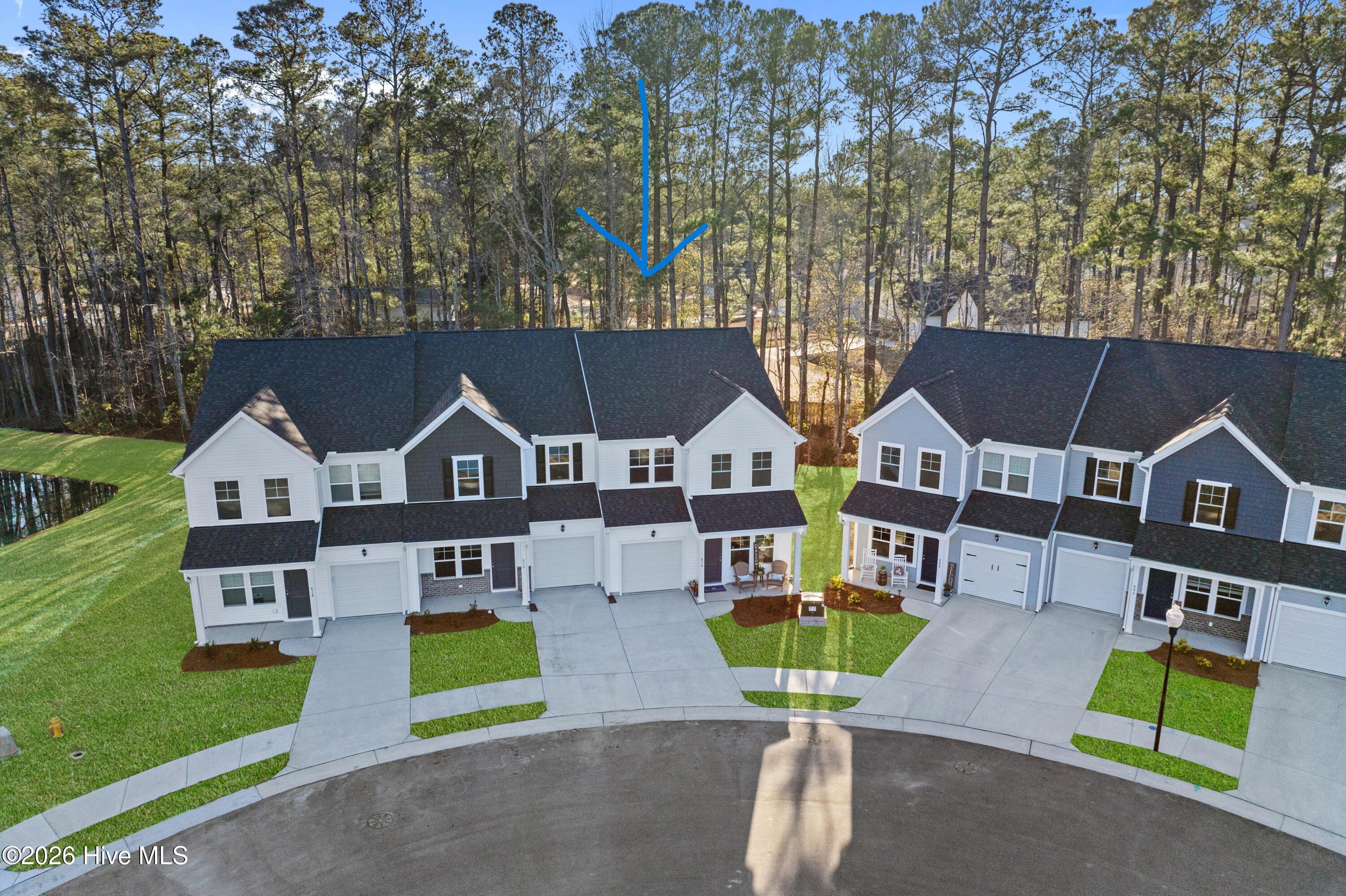 838 Palm Frond Way Calabash, NC 28467 - Photo 29 of 29 Building view, blue arrow shos home