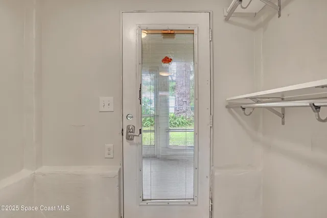 a view of a cabinet and a flat screen tv
