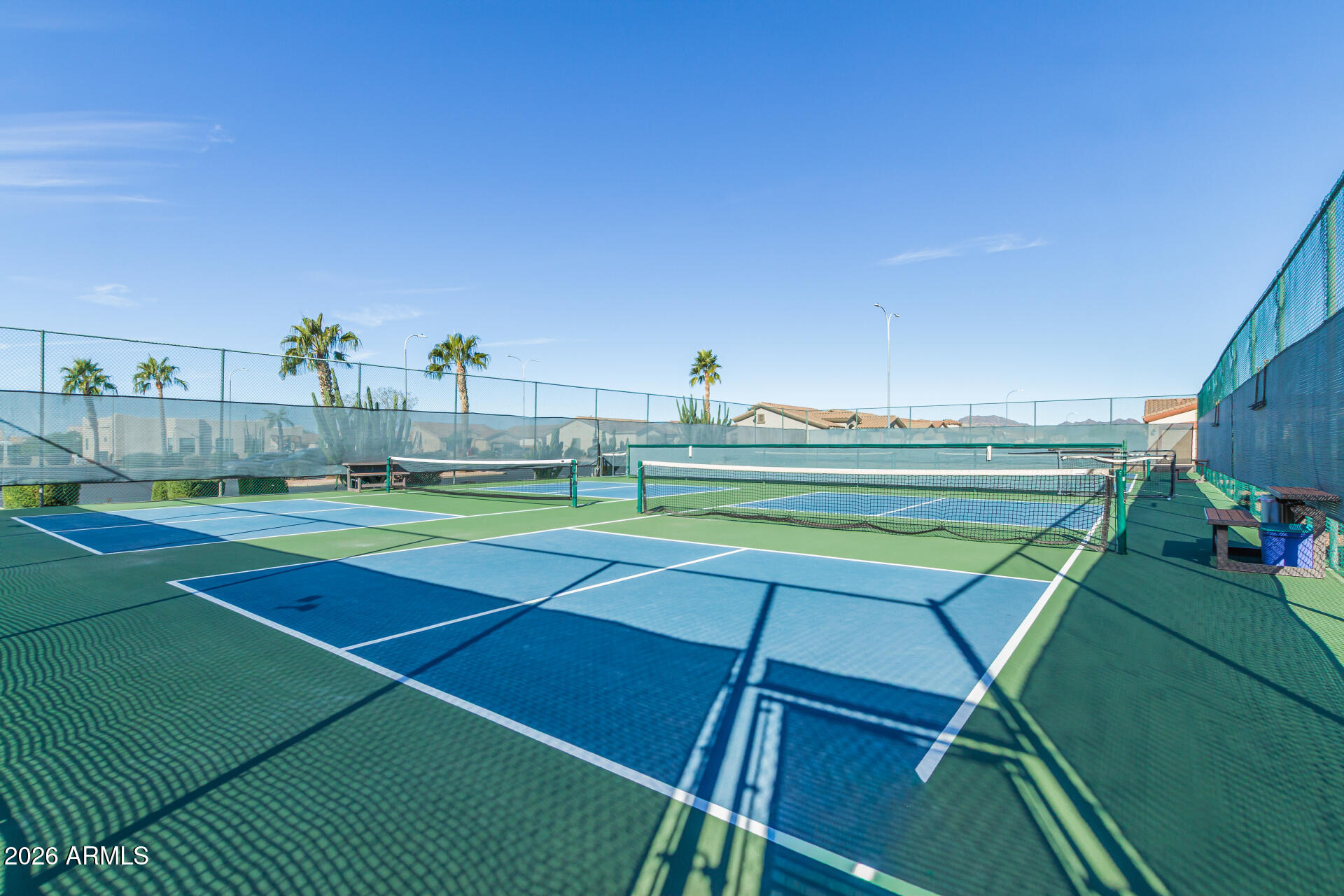 2101 South Meridian Road, Unit 45 Apache Junction, AZ 85120 - Photo 26 of 36 a view of an outdoor space and tennis court