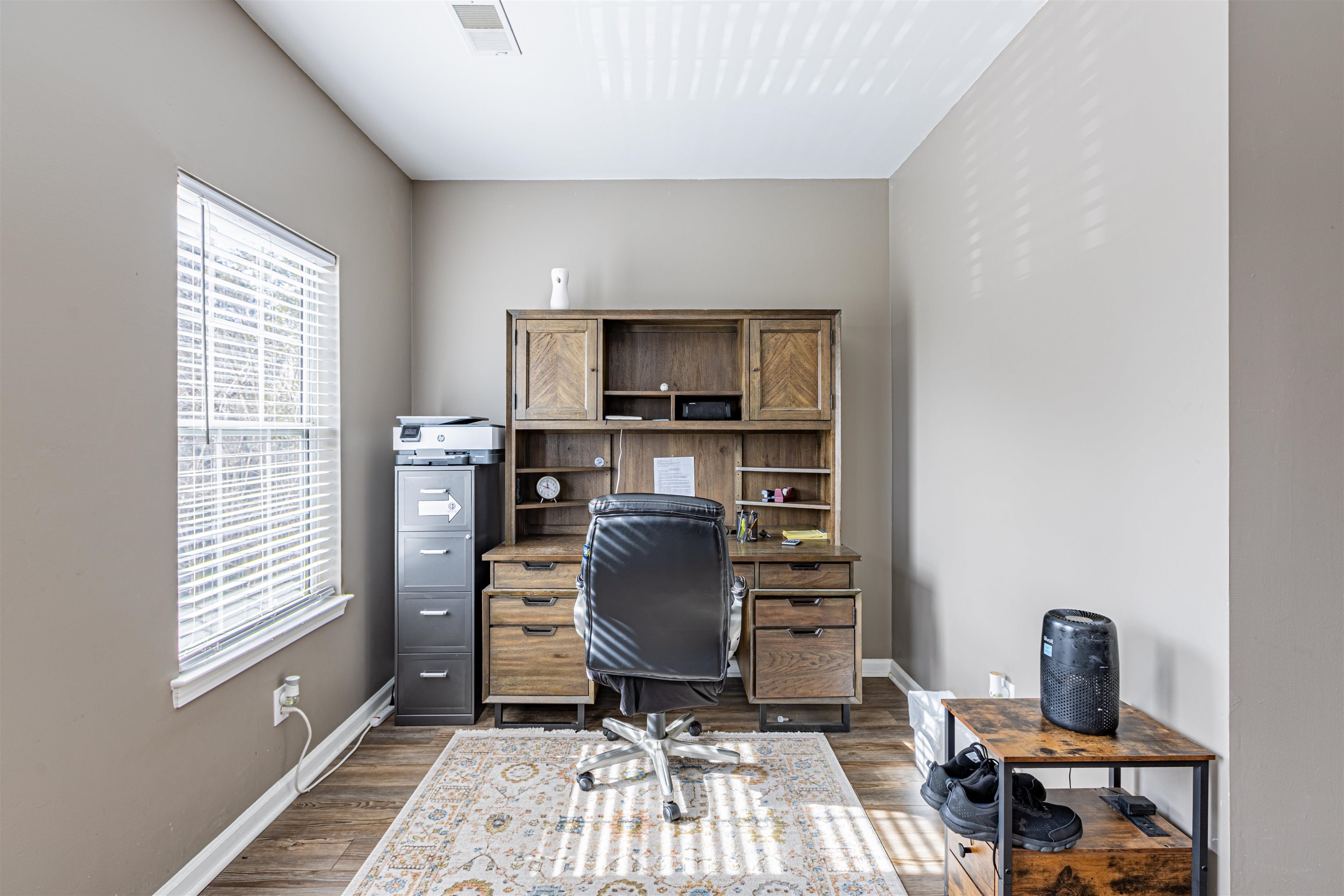 4585 Girvan Drive, Unit D Myrtle Beach, SC 29579 - Photo 11 of 32 Office with dark wood-style floors and baseboards