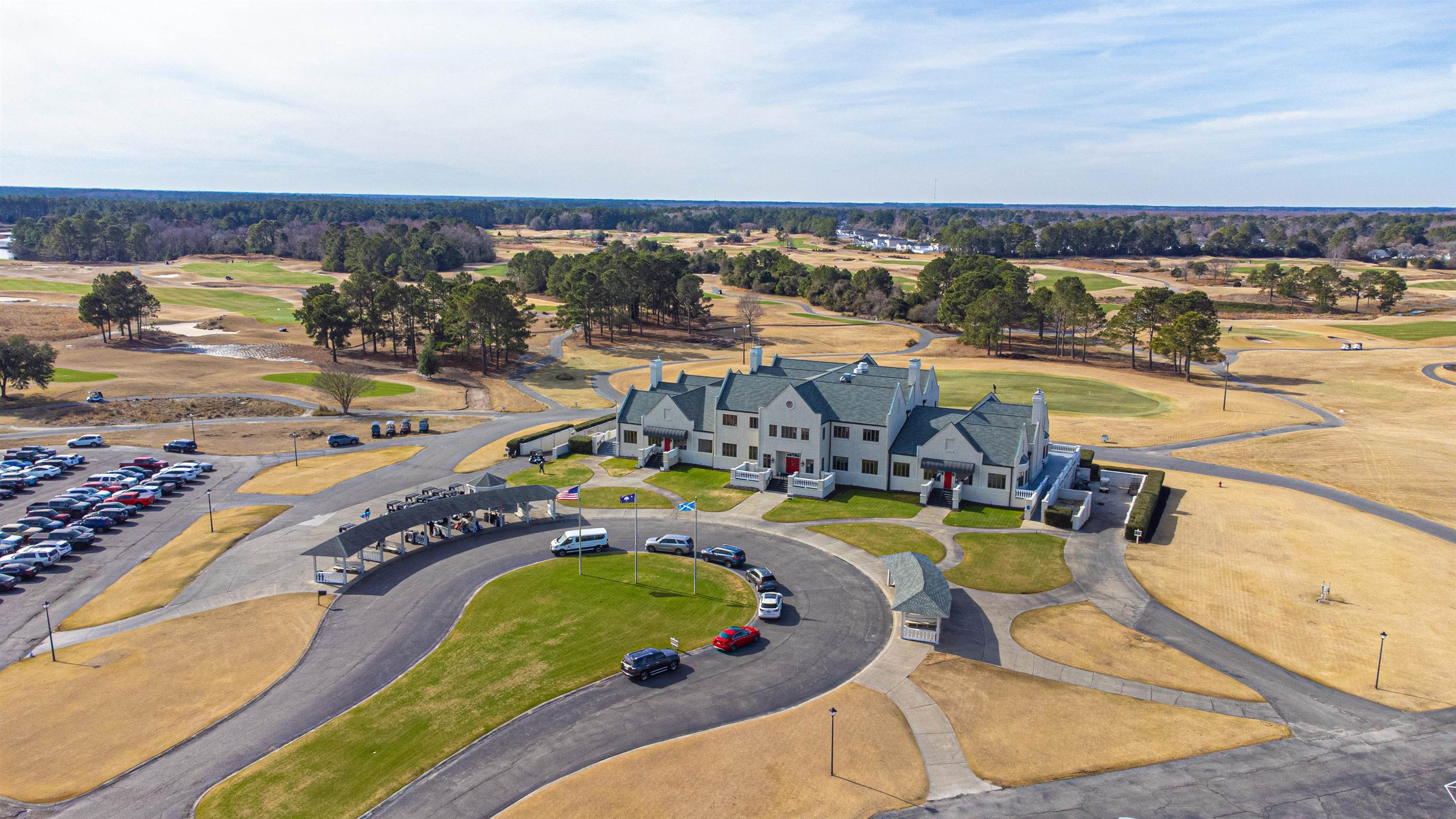 4585 Girvan Drive, Unit D Myrtle Beach, SC 29579 - Photo 27 of 32 Drone / aerial view of a local golf course