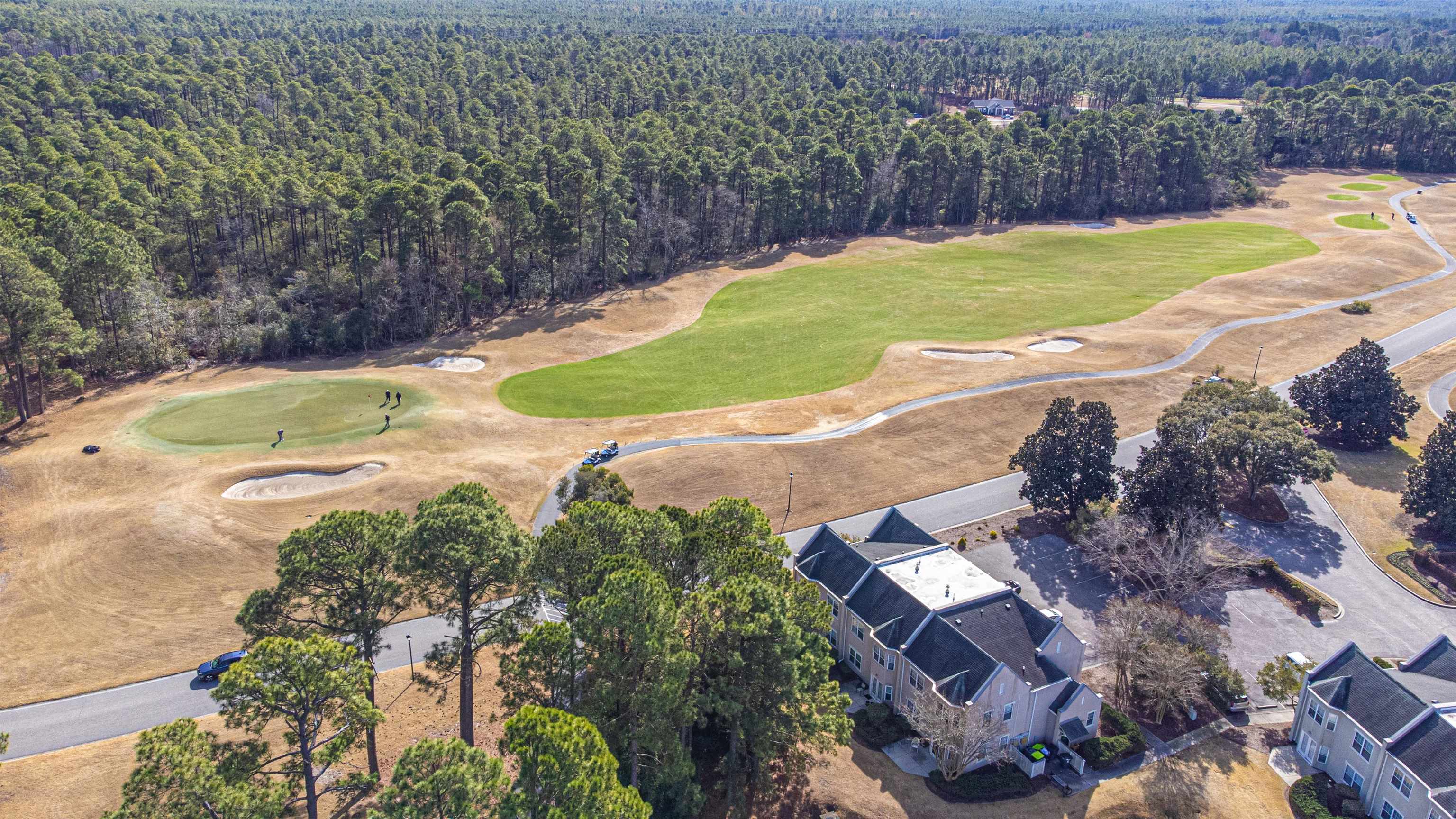 4585 Girvan Drive, Unit D Myrtle Beach, SC 29579 - Photo 31 of 32 Aerial view of property's location featuring a local golf course