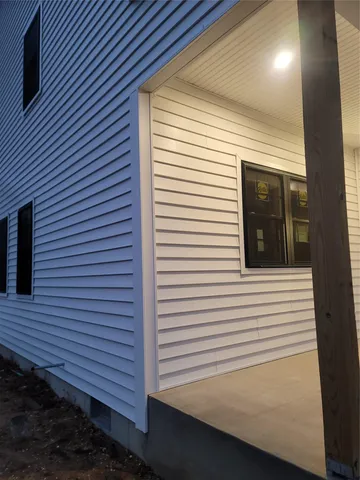 a view of a door of a house