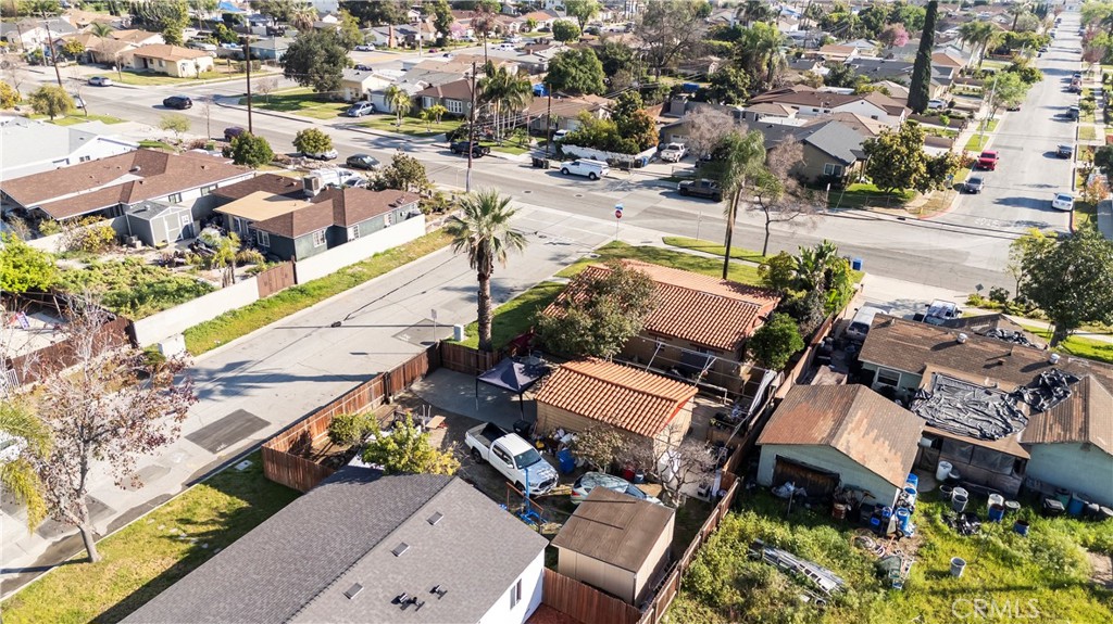 605 West 1st Street Azusa, CA 91702 - Photo 35 of 38 an aerial view of a house with a swimming pool