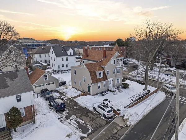 a view of city and mountain