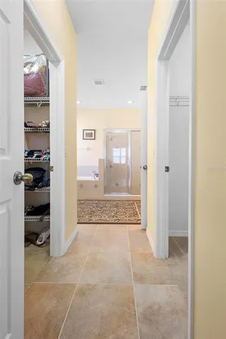 a bathroom with a shower and toilet