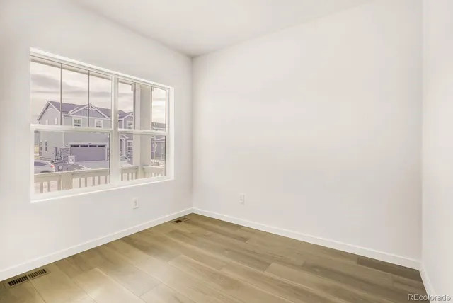 an empty room with a window