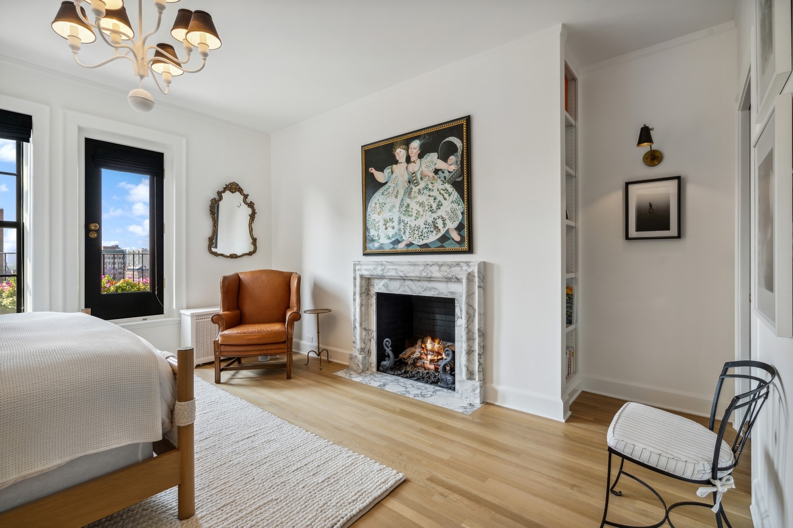 3100 North Sheridan Road, Unit 14B Chicago, IL 60657 - Photo 36 of 50 a bedroom with furniture and a fireplace