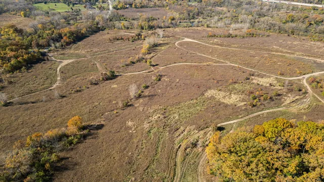 an aerial view of multiple house