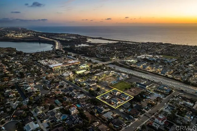 an aerial view of multiple house