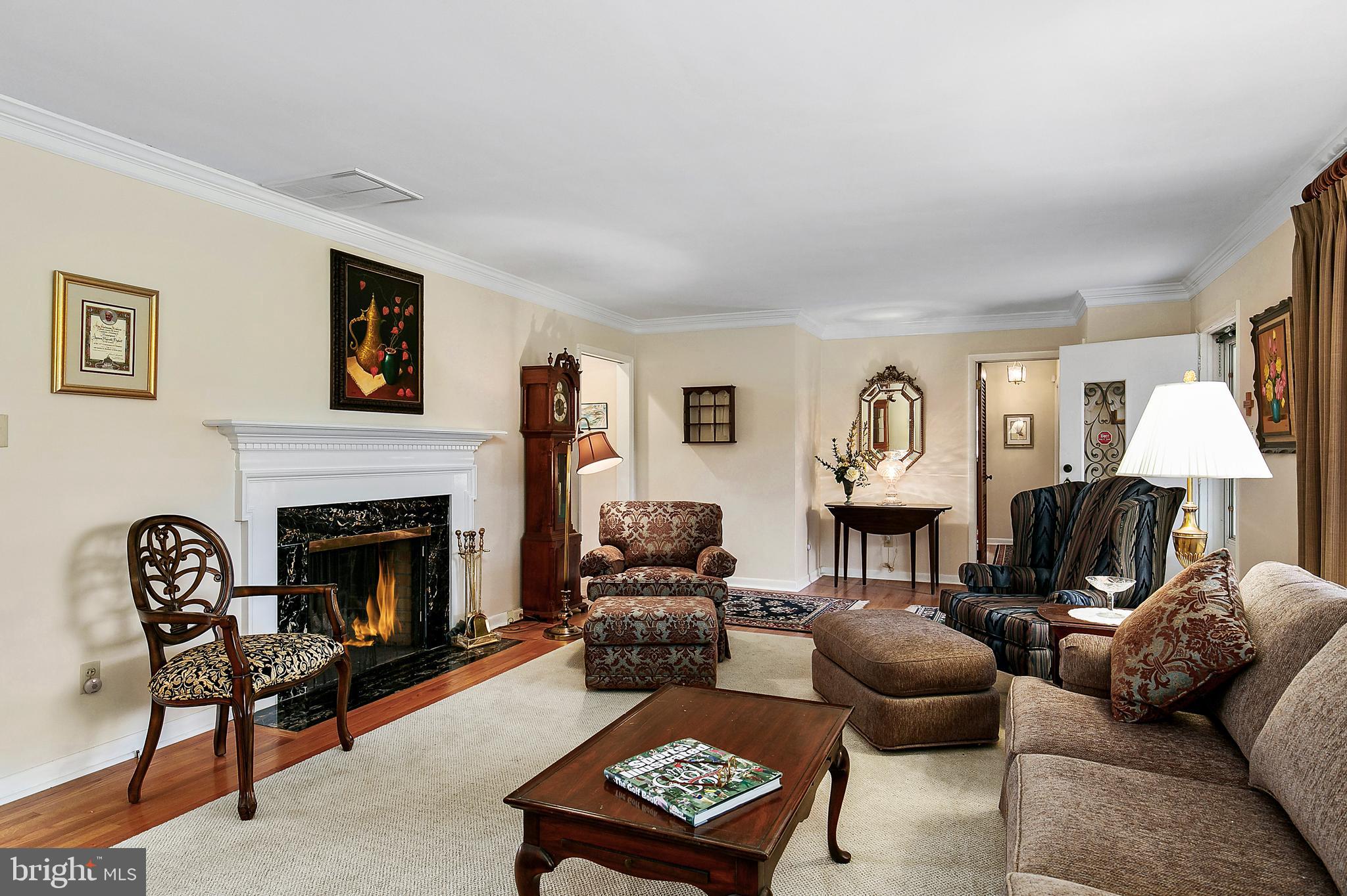 9 Dale Road Burlington, NJ 08016 - Photo 7 of 41 Formal living room with wood burning fireplace