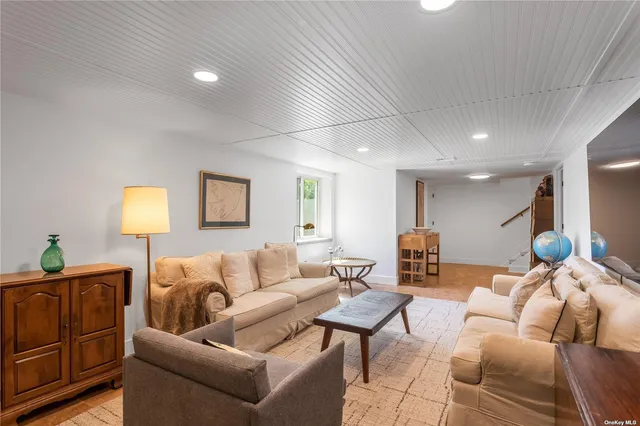 a living room with furniture and a couch