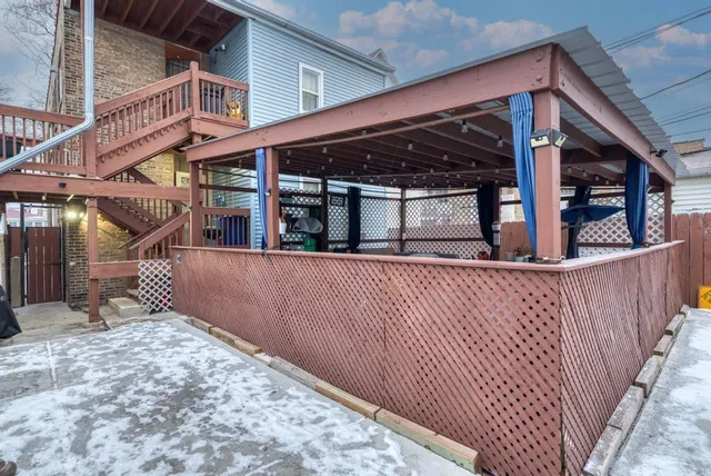 front view of a house with a balcony