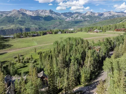 a view of an outdoor space and mountain view