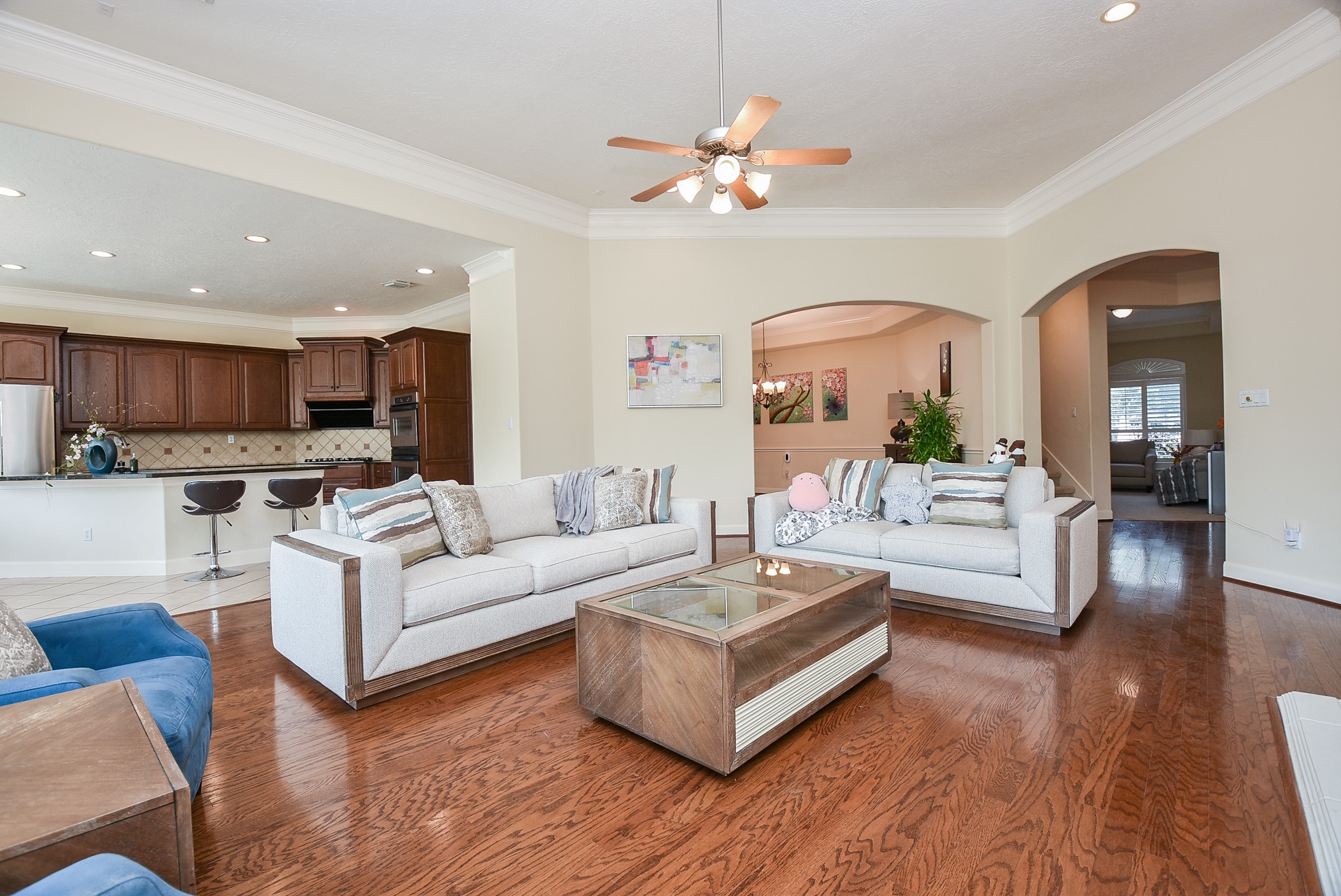 2510 Britton Ridge Drive Katy, TX 77494 - Photo 17 of 50 Side view of the living room, across the living space is the view of the kitchen area