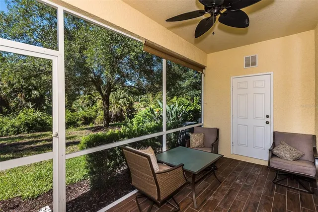 a balcony with outdoor space