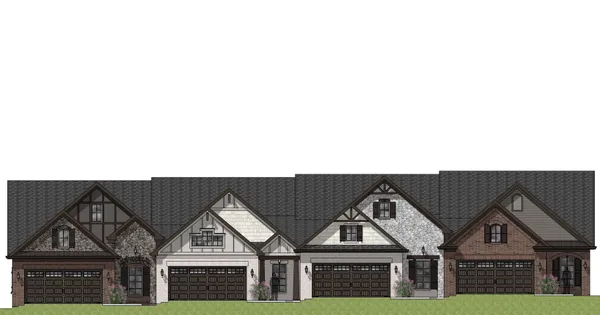 a view of a big house with wooden fence