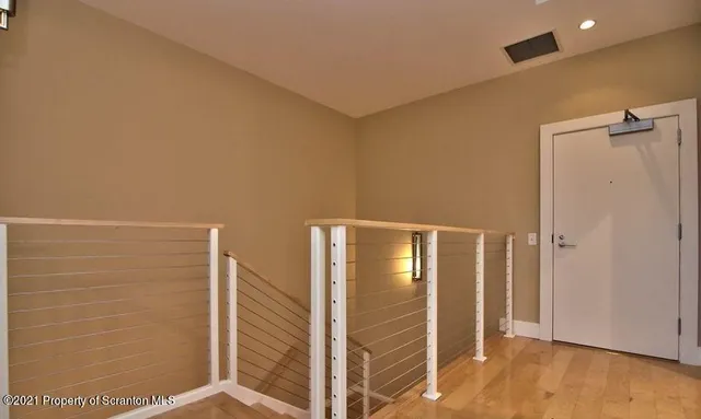 a view of wooden door