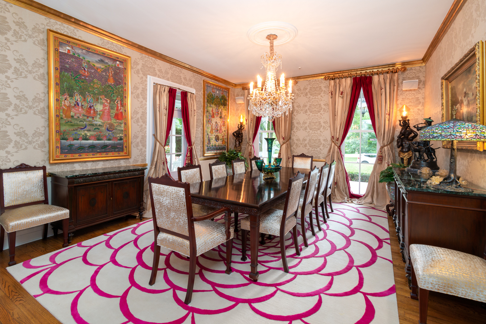 201 Scottswood Road Riverside, IL 60546 - Photo 19 of 75 a view of a dining room with furniture window and wooden floor