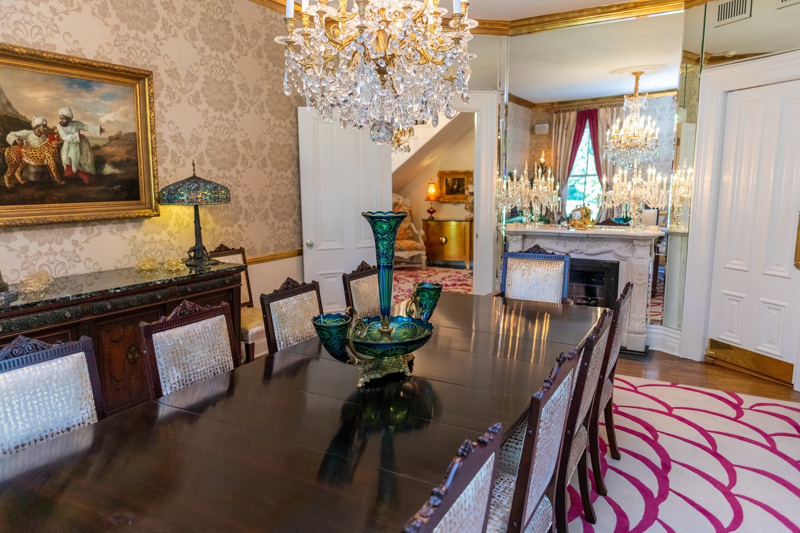 201 Scottswood Road Riverside, IL 60546 - Photo 20 of 75 a view of a dining room with furniture one side kitchen view and wooden floor